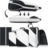 Famanu – Kofferorganizer - 5 stuks - ultralicht - uitbreidbaar - ruimtebesparend - reisorganizer voor kleding - ondergoed - schoenentas - reizen
