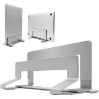 Famanu - Verstelbare laptophouder voor universele compatibiliteit - Ruimtebesparend & Verbetert de luchtstroom van het - Gebruik als laptop Stand of Laptop Dock - Gewogen stalen frame