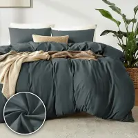 Famanu – Beddengoedset 4-delig microvezel ademend superzacht antraciet