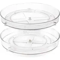 Markenlos - 2 Stks Lazy Susan Draaitafel 360 ° Draaibare Kast Organisatoren voor Kast Koelkast