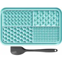 Famanu – Likmat voor honden en katten met zuignappen - 1 verpakking hond slow feeder lick mat - hondenspeelgoed voedermat voor boter - yoghurt - pinda's - huisdieren - vachtverzorging