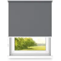 Time4blinds Rolgordijnen Verduisteringsrolgordijn Vrijhangend rolgordijn zonder cassettemuur of plafondmontage UV-bescherming Thermische eigenschappen Solide 170x200 cm Licht antraciet - rechts