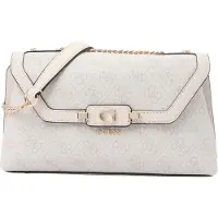 GUESS Schoudertas 'Lindsey' beige / wit