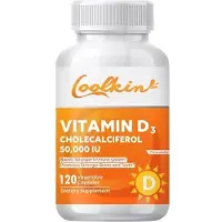 Coolkin Vitamine D3 Cholecalciferol 50.000 IE (120 capsules) Voedingssupplement, voor botten, gewrichten, spieren en het immuunsysteem
