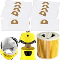 FriSprite Set stofzuigerzakken Kärcher WD3 SE4001 10 stuks stoffiltratie langere levensduur van de stofzuiger