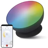 Emos Smart LED-omgevingsverlichting met app, maximale helderheid 330 lm, RGB/CCT, compatibel met spraakassistenten, inclusief netsnoer van 1,5 meter, zwart