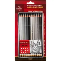 Koh-I-Noor Polycolor Artist's Coloured Pencils Set kleurpotloden Greys 12 stuks