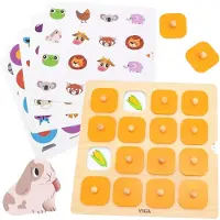 Viga Memory Memory Game Raad de foto's 10 Montessori kaarten