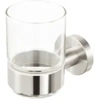 Geesa Nemox glashouder met glas RVS geborsteld