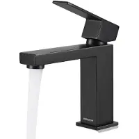 OEM Wasbakarmatuur, modern design, duurzaam roestvrij staal, zwart, aansluiting G3/8