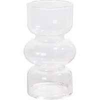 Famanu – Glazen vaas moderne vazen hydronische glazen bloemvaas tulpenvaas bloemenvaas glas decoratieve vaas voor thuis kantoor bruiloft transparant