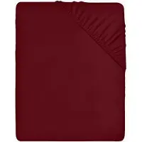 Markenlos Bedding Hoeslaken, 35 cm Diepe, Eenvoudig onderhoud Zachte Geborstelde Microvezel Stof, Krimp en Vervaagt Bestendig (160 x 200 x 35 cm, Bordeauxrood)