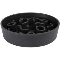 Famanu – Slow feeder hondenvoerbak - 21 cm - donkergrijs - speciaal ontworpen om langzaam te eten - voorkomt schrokken - antislip en eenvoudig schoon te maken