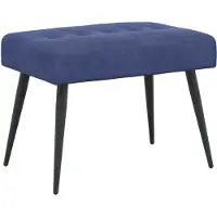 vidaXL Bank met knopen tufting Politieblauw 60 x 40 x 45 cm fluweel