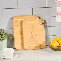 Karaca Sharpencut -Snijplankenset 2-delig – Bamboe Snijplanken 30 cm & 34 cm – Duurzaam Hout – Keuken Snijplank Set