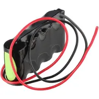 AccuCell 4,8 Volt 750mAh batterij voor noodverlichting, celformaat 2/3AA, 60x15x30mm, met 30cm kabel, zonder stekker