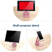Famanu Mobiele Telefoonstandaard Verstelbaar Opvouwbare Aluminium Tablet Standaard Verstelbaar Compatibel met 4-10 inch Mobiele Telefoons en Tablets, Rose Goud