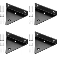 Famanu – 4 stuks onzichtbare driehoekige wandhouders voor planken, robuuste metalen wandhouders voor opbergrek en boekenrek