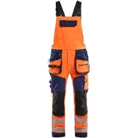 Blakläder 2626-1648 High Vis Bretelbroek 4-weg stretch High Vis Oranje/Marineblauw maat C50 heren