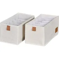 Famanu – Lade-organizer set van 4 met 80 vakken, opvouwbare kastorganizers voor sokken, ondergoed en riemen