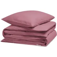 Yumeko Dekbedovertrek set Gewassen Percal Katoen 140x220 Roze - Eco, Bio & Fairtrade