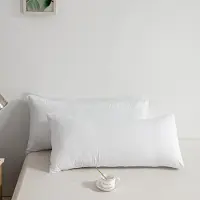 Famanu - Kussenslopen 40x80 cm wit set 2, geborsteld polyester met envelopsluiting, kreukvrij ademend en machinewasbaar, hoofdkussenhoes