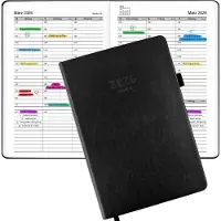 Famanu – Agenda 2026–2027 A5 weekplanner in het Duits met 30-minuten intervallen en flexibele softcover