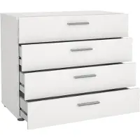 Dmora Ladekast Pepe Wit 4-lades 80cm - Living