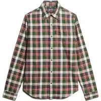 Superdry Overhemd donkerblauw / groen / rood / wit