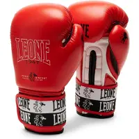Leone1947 Iconic Artificial Leather Boxing Gloves Rood 12 oz