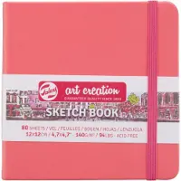 Art Creation Sketchbook Coral Red 12x12 cm