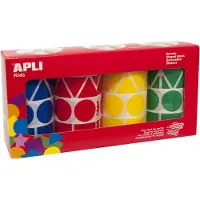 Agipa Gommette Geometrique Assorti - Lot De 4 Rouleaux