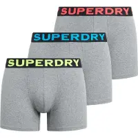 Superdry Boxershorts blauw / grijs gemêleerd / limoen / rood