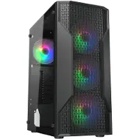 Cougar MX110 RGB, Midi-toren, PC-behuizing, Zwart, ATX, Micro ATX, Mini-ITX, Metaal, Gehard glas, Gaming