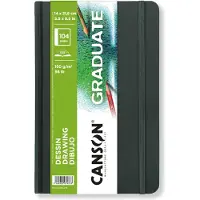 Canson Book Hardbound Long Side Graduate Drawing Schetsboek 21,6 x 14 cm 160 g Portrait