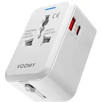 Voomy Travel Y11 - Wereldstekker 20W - 150+ landen - Wit