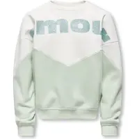 ONLY GIRLS Sweatshirt 'KOGRuna-Mena' petrol / mintgroen / offwhite