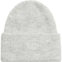 Superdry Zachte Geribbelde Beanie Lichtgrijs Grootte: 1SIZE