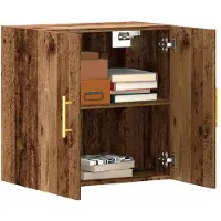 vidaXL Wandkast 60x31x60 cm bewerkt hout oud houtkleurig