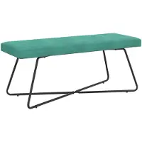 vidaXL Bank Turquoise 110 x 40 x 45 cm fluweel