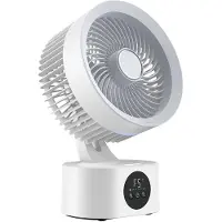 VHV -Oplaadbare Tafelventilator met Spraakbesturing - Stille Luchtcirculator met Timer - Bureau Ventilator met Lange Accuduur - Slimme USB Ventilator voor Slaapkamer en Kantoor