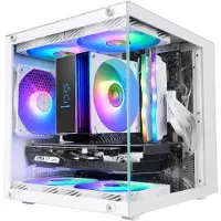 Mars Gaming MC-CUBEW, Mini-tower, Wit, micro ATX, Mini-ITX, 29,2 mm, 27,6 mm, 28,7 mm