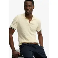 Superdry Heren Textuur beige polo (XL), Casual, Katoen, Korte mouwen M1110441A