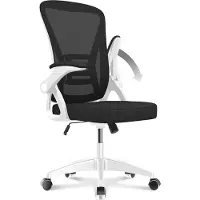 Hamlody Bureaustoel - BIGZZIA Ergonomische Stoel - Fauteuil met 90° opklapbare armleuning - Lendensteun - In hoogte verstelbaar Roze