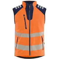 Blakläder 3091-2513 Softshell Bodywarmer High Vis High Vis Oranje/Marineblauw maat 4XL heren