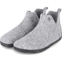 Birkenstock Andermatt pantoffels lamsvel grijs uni (1017884)