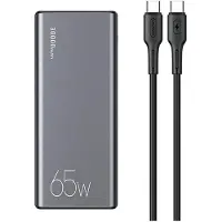 Usams Powerbank PB59 30000mAh 65W 2xQC3.0+PD Fast Charge zwart/zwart CMXLOGTC01 (US-CD165) + USB-C-USB-C kabel