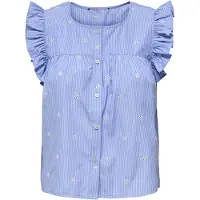 ONLY Blouse 'Amanda' blauw / wit
