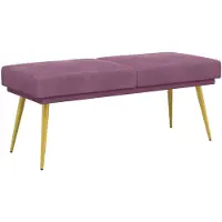 vidaXL Dubbel-laags bank Paars 120 x 45 x 46 cm fluweel