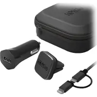 IOttie ITap Autohouder Met USB Oplader Reisset Zwart